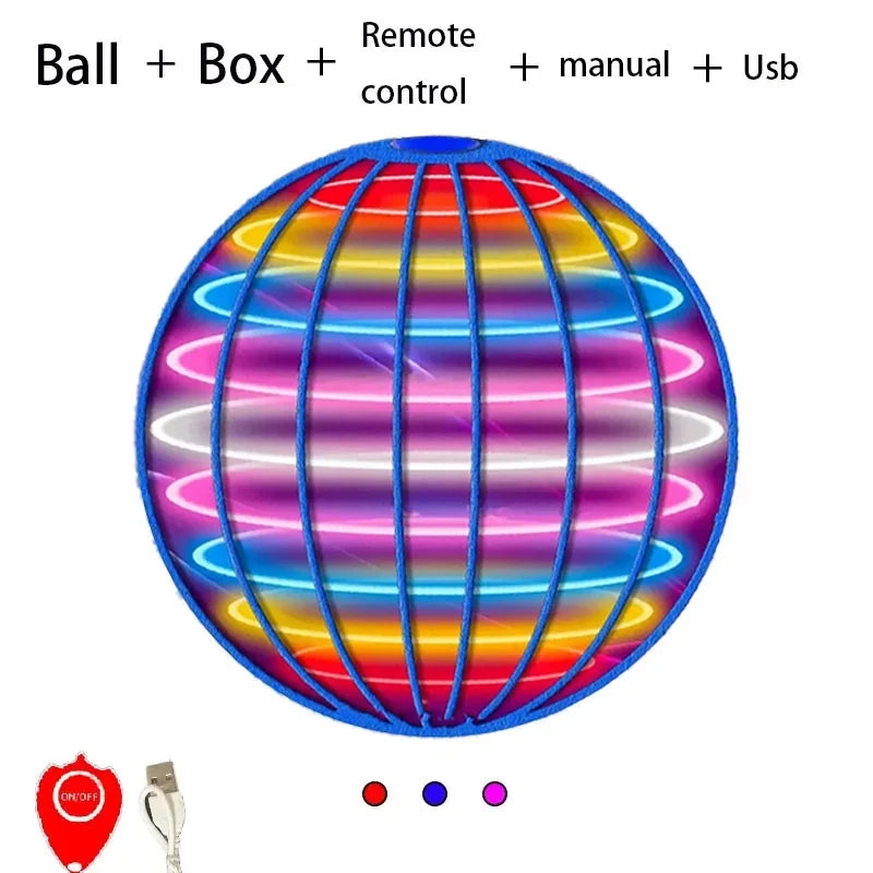 Orbe Volante LED Gyroscopique – Jouet Lumineux Famille Rechargeable