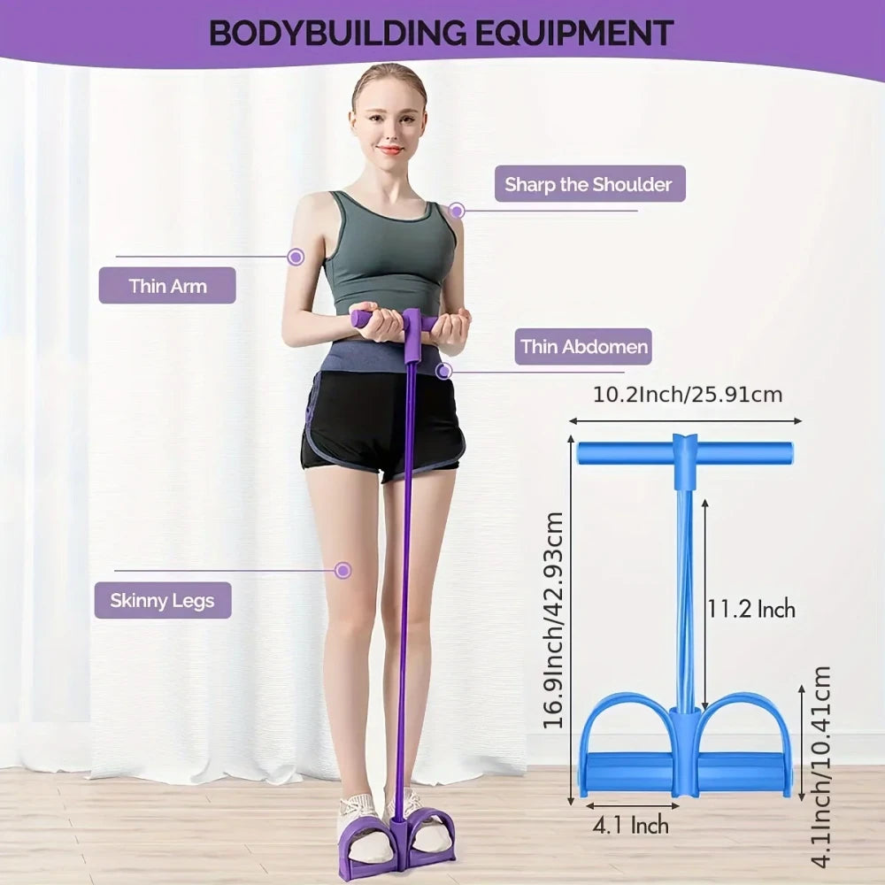 Tendeur à pédale multi-tubes – Bandes de résistance fitness à domicile