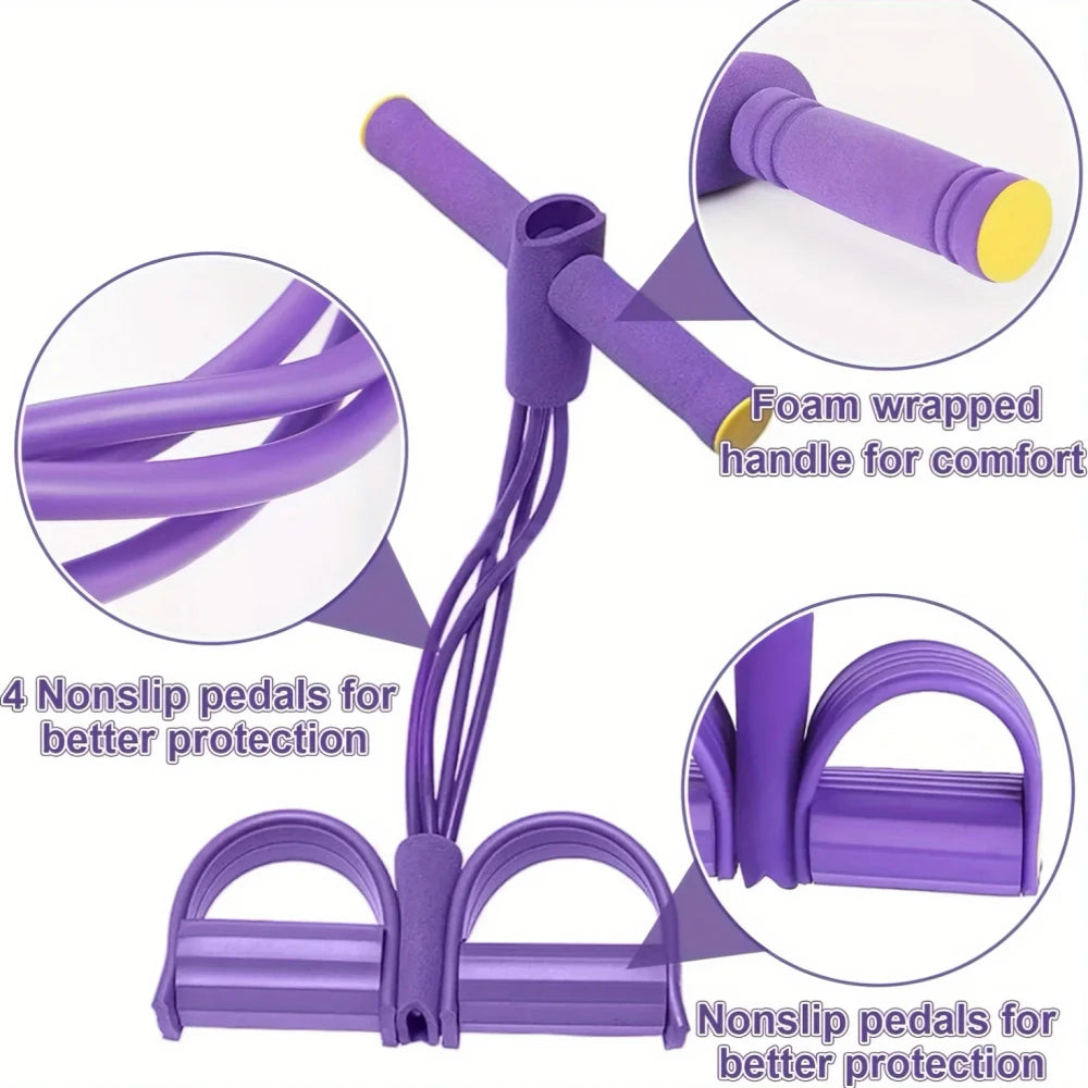 Tendeur à pédale multi-tubes – Bandes de résistance fitness à domicile