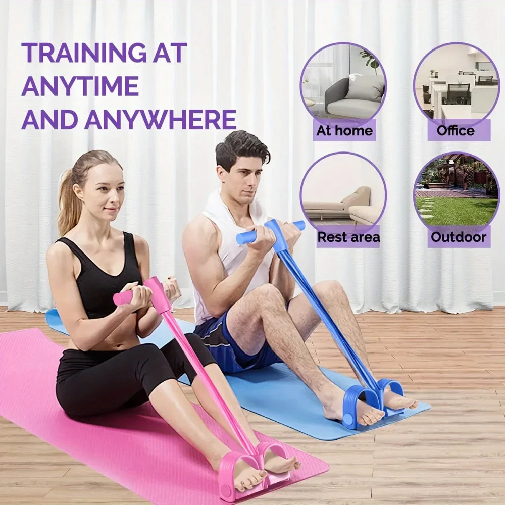 Tendeur à pédale multi-tubes – Bandes de résistance fitness à domicile