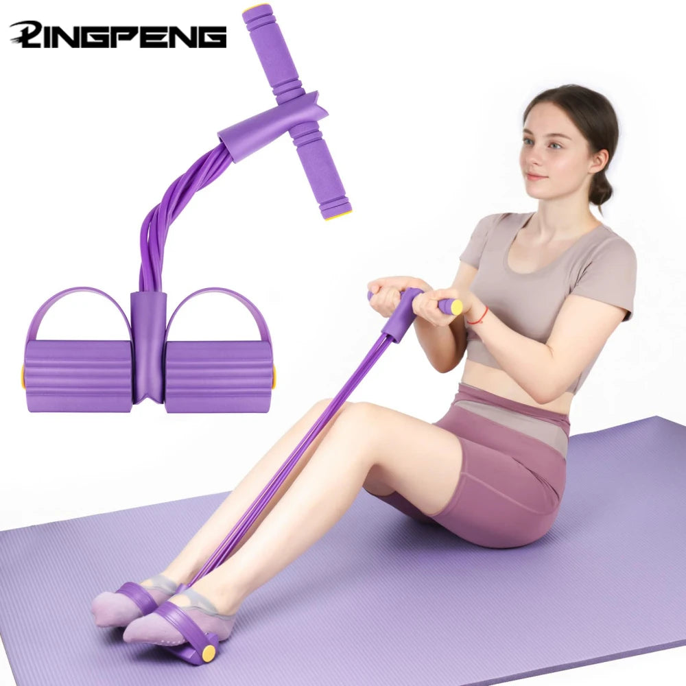 Tendeur à pédale multi-tubes – Bandes de résistance fitness à domicile