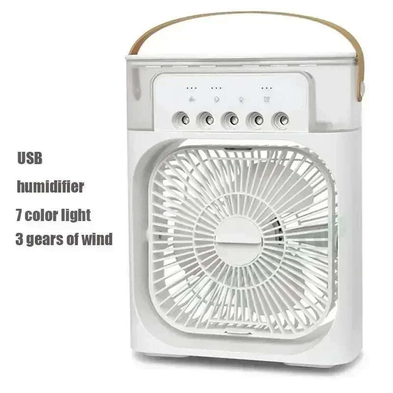 Refroidisseur d'air portable 3-en-1 – Ventilateur, Humidificateur & Veilleuse