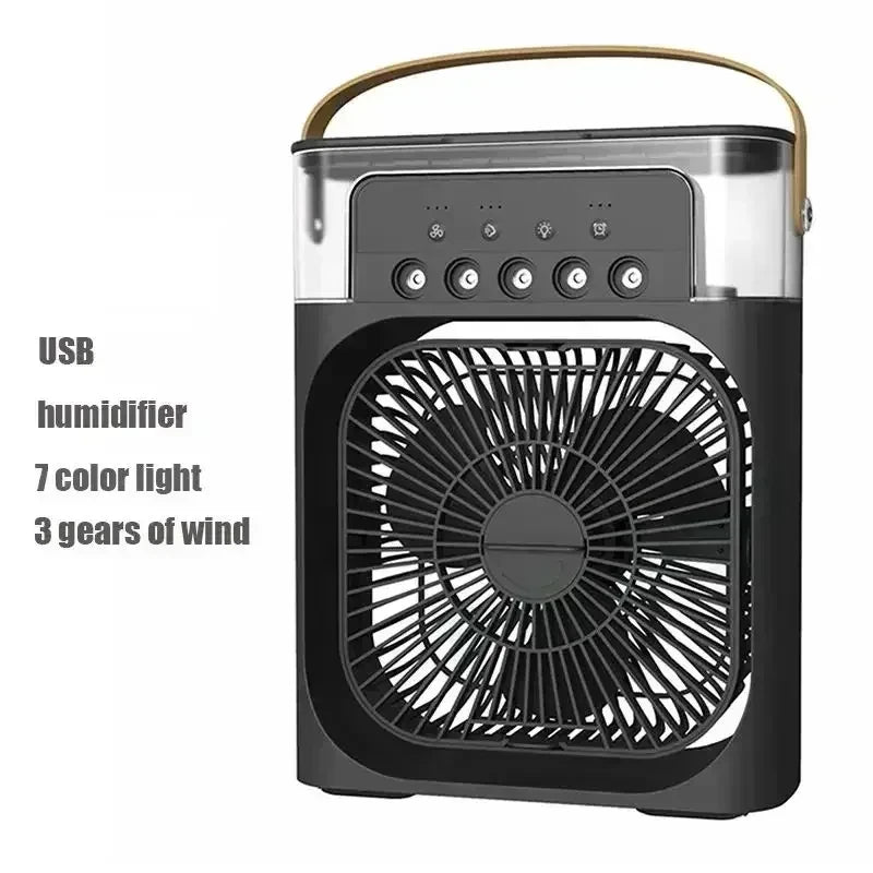 Refroidisseur d'air portable 3-en-1 – Ventilateur, Humidificateur & Veilleuse