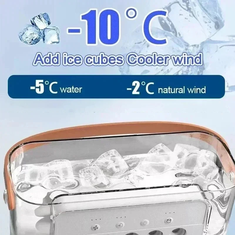 Refroidisseur d'air portable 3-en-1 – Ventilateur, Humidificateur & Veilleuse