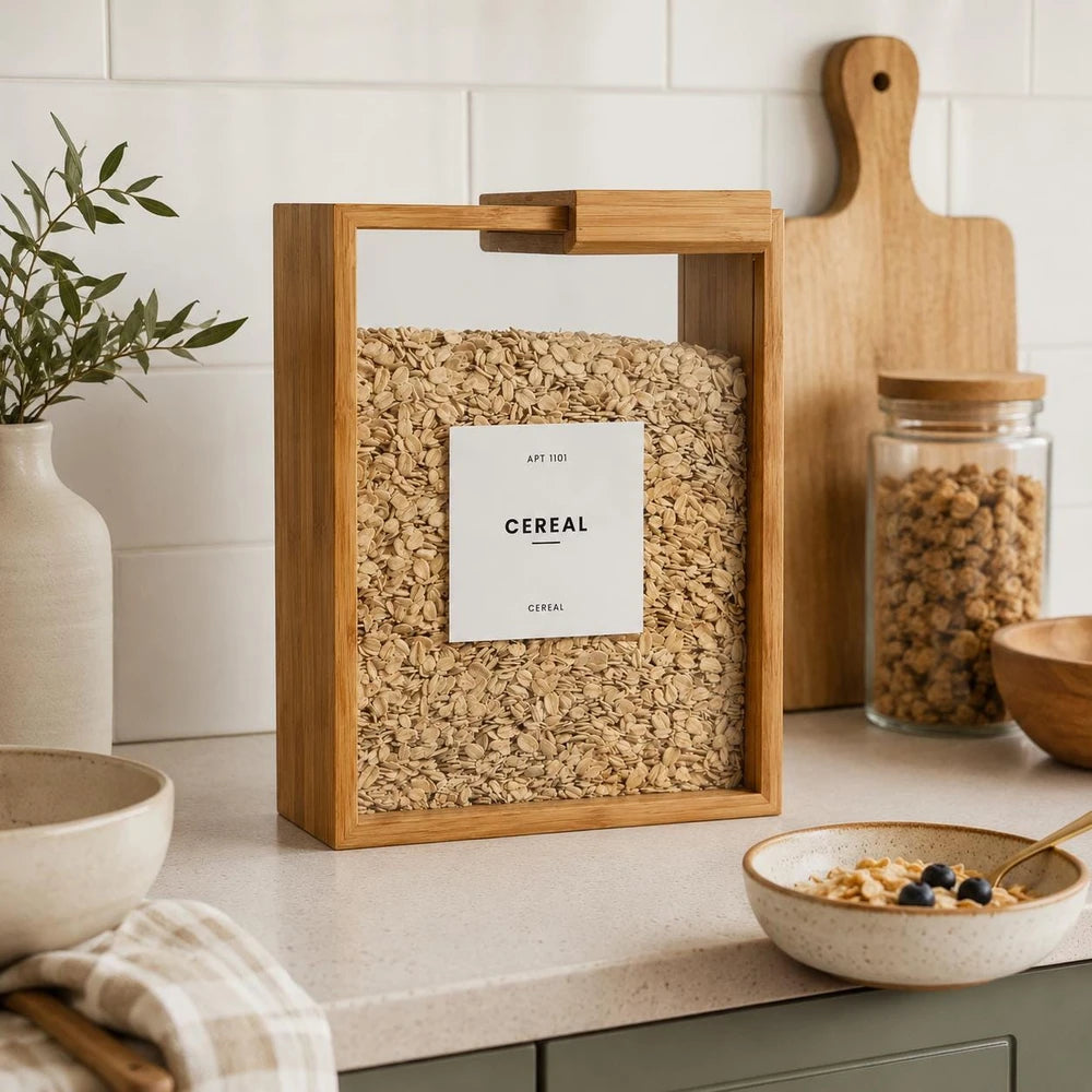 Distributeur de Céréales en Bambou