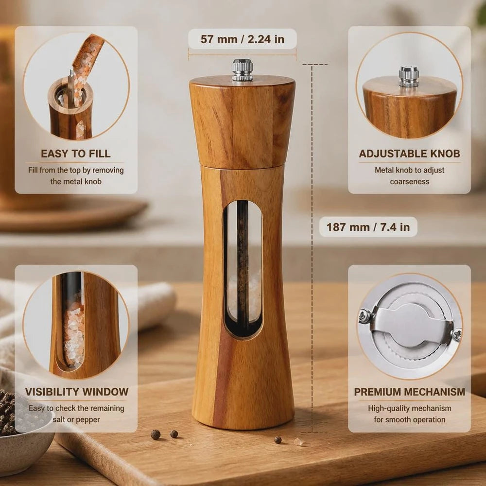 Moulin Sel & Poivre en Bois
